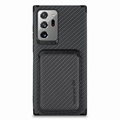 Silikon Hülle Handyhülle Ultra Dünn Schutzhülle Tasche Flexible mit Magnetisch S01D für Samsung Galaxy Note 20 Ultra 5G Schwarz