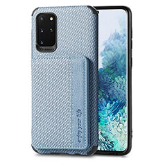 Silikon Hülle Handyhülle Ultra Dünn Schutzhülle Tasche Flexible mit Magnetisch S01D für Samsung Galaxy S20 Plus 5G Blau