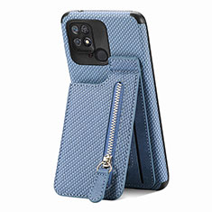 Silikon Hülle Handyhülle Ultra Dünn Schutzhülle Tasche Flexible mit Magnetisch S01D für Xiaomi Redmi 10 Power Blau