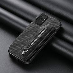 Silikon Hülle Handyhülle Ultra Dünn Schutzhülle Tasche Flexible mit Magnetisch S01D für Xiaomi Redmi Note 10 Pro 4G Schwarz
