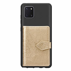 Silikon Hülle Handyhülle Ultra Dünn Schutzhülle Tasche Flexible mit Magnetisch S02D für Samsung Galaxy Note 10 Lite Gold