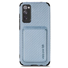 Silikon Hülle Handyhülle Ultra Dünn Schutzhülle Tasche Flexible mit Magnetisch S02D für Samsung Galaxy S20 Lite 5G Blau