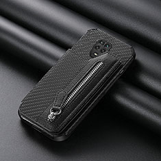 Silikon Hülle Handyhülle Ultra Dünn Schutzhülle Tasche Flexible mit Magnetisch S02D für Xiaomi Poco M2 Pro Schwarz