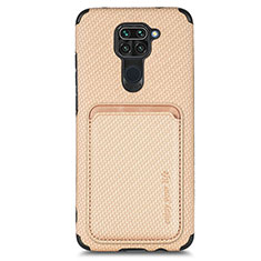 Silikon Hülle Handyhülle Ultra Dünn Schutzhülle Tasche Flexible mit Magnetisch S02D für Xiaomi Redmi Note 9 Gold