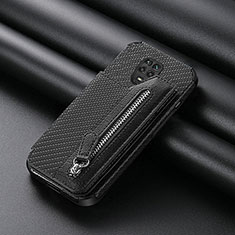 Silikon Hülle Handyhülle Ultra Dünn Schutzhülle Tasche Flexible mit Magnetisch S02D für Xiaomi Redmi Note 9 Pro Schwarz