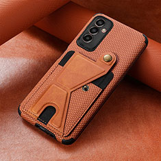 Silikon Hülle Handyhülle Ultra Dünn Schutzhülle Tasche Flexible mit Magnetisch S03D für Samsung Galaxy M13 4G Braun