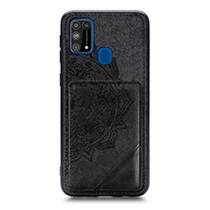 Silikon Hülle Handyhülle Ultra Dünn Schutzhülle Tasche Flexible mit Magnetisch S03D für Samsung Galaxy M21s Schwarz
