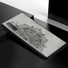 Silikon Hülle Handyhülle Ultra Dünn Schutzhülle Tasche Flexible mit Magnetisch S03D für Samsung Galaxy Note 10 5G Grau
