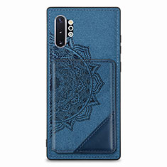 Silikon Hülle Handyhülle Ultra Dünn Schutzhülle Tasche Flexible mit Magnetisch S03D für Samsung Galaxy Note 10 Plus 5G Blau