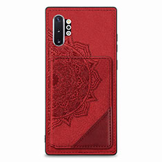 Silikon Hülle Handyhülle Ultra Dünn Schutzhülle Tasche Flexible mit Magnetisch S03D für Samsung Galaxy Note 10 Plus 5G Rot