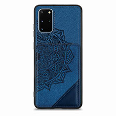 Silikon Hülle Handyhülle Ultra Dünn Schutzhülle Tasche Flexible mit Magnetisch S03D für Samsung Galaxy S20 Plus 5G Blau