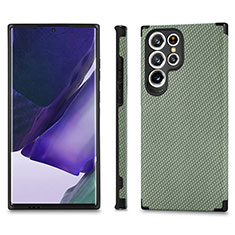 Silikon Hülle Handyhülle Ultra Dünn Schutzhülle Tasche Flexible mit Magnetisch S03D für Samsung Galaxy S21 Ultra 5G Grün