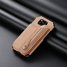 Silikon Hülle Handyhülle Ultra Dünn Schutzhülle Tasche Flexible mit Magnetisch S03D für Xiaomi Poco X3 Gold
