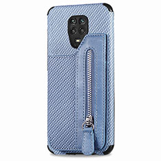 Silikon Hülle Handyhülle Ultra Dünn Schutzhülle Tasche Flexible mit Magnetisch S03D für Xiaomi Redmi Note 9 Pro Blau