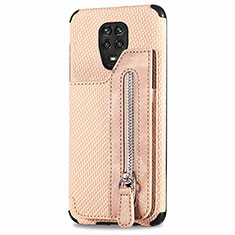 Silikon Hülle Handyhülle Ultra Dünn Schutzhülle Tasche Flexible mit Magnetisch S03D für Xiaomi Redmi Note 9 Pro Gold