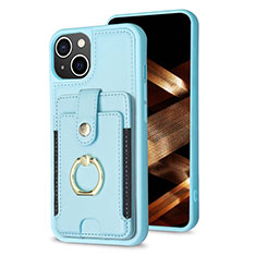 Silikon Hülle Handyhülle Ultra Dünn Schutzhülle Tasche Flexible mit Magnetisch S04D für Apple iPhone 14 Hellblau