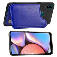 Silikon Hülle Handyhülle Ultra Dünn Schutzhülle Tasche Flexible mit Magnetisch S04D für Samsung Galaxy M01s Blau