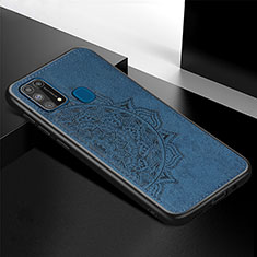 Silikon Hülle Handyhülle Ultra Dünn Schutzhülle Tasche Flexible mit Magnetisch S04D für Samsung Galaxy M21s Blau