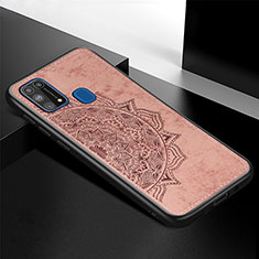 Silikon Hülle Handyhülle Ultra Dünn Schutzhülle Tasche Flexible mit Magnetisch S04D für Samsung Galaxy M21s Rosegold
