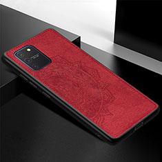 Silikon Hülle Handyhülle Ultra Dünn Schutzhülle Tasche Flexible mit Magnetisch S04D für Samsung Galaxy M80S Rot