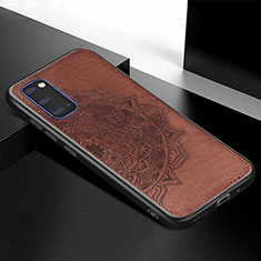 Silikon Hülle Handyhülle Ultra Dünn Schutzhülle Tasche Flexible mit Magnetisch S04D für Samsung Galaxy S20 5G Braun
