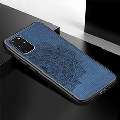 Silikon Hülle Handyhülle Ultra Dünn Schutzhülle Tasche Flexible mit Magnetisch S04D für Samsung Galaxy S20 Plus 5G Blau