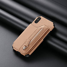 Silikon Hülle Handyhülle Ultra Dünn Schutzhülle Tasche Flexible mit Magnetisch S04D für Xiaomi Redmi 9A Gold