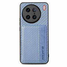 Silikon Hülle Handyhülle Ultra Dünn Schutzhülle Tasche Flexible mit Magnetisch S05D für Vivo X90 Pro 5G Blau