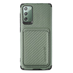 Silikon Hülle Handyhülle Ultra Dünn Schutzhülle Tasche Flexible mit Magnetisch S06D für Samsung Galaxy Note 20 5G Grün