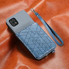 Silikon Hülle Handyhülle Ultra Dünn Schutzhülle Tasche Flexible mit Magnetisch S07D für Samsung Galaxy A22 5G Blau