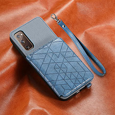 Silikon Hülle Handyhülle Ultra Dünn Schutzhülle Tasche Flexible mit Magnetisch S07D für Samsung Galaxy S20 FE (2022) 5G Blau