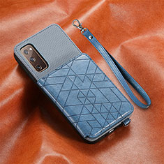 Silikon Hülle Handyhülle Ultra Dünn Schutzhülle Tasche Flexible mit Magnetisch S07D für Samsung Galaxy S20 FE 5G Blau