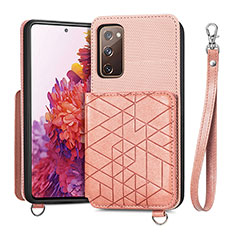 Silikon Hülle Handyhülle Ultra Dünn Schutzhülle Tasche Flexible mit Magnetisch S08D für Samsung Galaxy S20 FE (2022) 5G Rosa