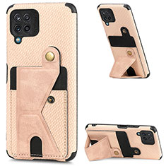 Silikon Hülle Handyhülle Ultra Dünn Schutzhülle Tasche Flexible mit Magnetisch S09D für Samsung Galaxy A12 Rosegold