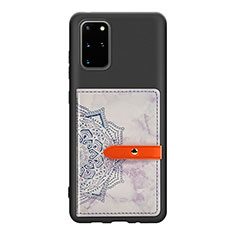 Silikon Hülle Handyhülle Ultra Dünn Schutzhülle Tasche Flexible mit Magnetisch S09D für Samsung Galaxy S20 Plus 5G Violett