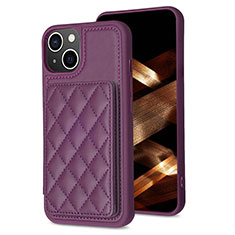 Silikon Hülle Handyhülle Ultra Dünn Schutzhülle Tasche Flexible mit Magnetisch S10D für Apple iPhone 14 Plus Violett