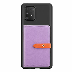 Silikon Hülle Handyhülle Ultra Dünn Schutzhülle Tasche Flexible mit Magnetisch S10D für Samsung Galaxy S10 Lite Violett
