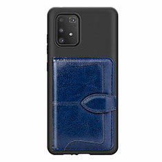 Silikon Hülle Handyhülle Ultra Dünn Schutzhülle Tasche Flexible mit Magnetisch S11D für Samsung Galaxy S10 Lite Blau