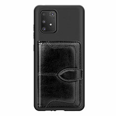 Silikon Hülle Handyhülle Ultra Dünn Schutzhülle Tasche Flexible mit Magnetisch S11D für Samsung Galaxy S10 Lite Schwarz