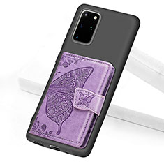 Silikon Hülle Handyhülle Ultra Dünn Schutzhülle Tasche Flexible mit Magnetisch S11D für Samsung Galaxy S20 Plus 5G Violett