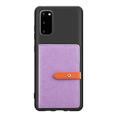 Silikon Hülle Handyhülle Ultra Dünn Schutzhülle Tasche Flexible mit Magnetisch S12D für Samsung Galaxy S20 5G Violett