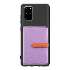 Silikon Hülle Handyhülle Ultra Dünn Schutzhülle Tasche Flexible mit Magnetisch S12D für Samsung Galaxy S20 Plus 5G Violett