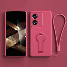 Silikon Hülle Handyhülle Ultra Dünn Schutzhülle Tasche Flexible mit Ständer für Huawei Honor X5 Plus Pink