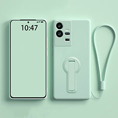 Silikon Hülle Handyhülle Ultra Dünn Schutzhülle Tasche Flexible mit Ständer für Vivo iQOO 11 5G Minzgrün