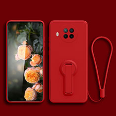 Silikon Hülle Handyhülle Ultra Dünn Schutzhülle Tasche Flexible mit Ständer für Xiaomi Mi 10T Lite 5G Rot