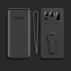 Silikon Hülle Handyhülle Ultra Dünn Schutzhülle Tasche Flexible mit Ständer für Xiaomi Mi 11 Ultra 5G Schwarz