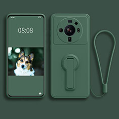 Silikon Hülle Handyhülle Ultra Dünn Schutzhülle Tasche Flexible mit Ständer für Xiaomi Mi 12S Ultra 5G Grün