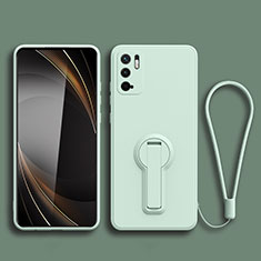 Silikon Hülle Handyhülle Ultra Dünn Schutzhülle Tasche Flexible mit Ständer für Xiaomi Redmi Note 10T 5G Minzgrün
