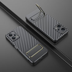 Silikon Hülle Handyhülle Ultra Dünn Schutzhülle Tasche Flexible mit Ständer KC1 für Xiaomi Poco X5 5G Grau