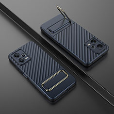 Silikon Hülle Handyhülle Ultra Dünn Schutzhülle Tasche Flexible mit Ständer KC1 für Xiaomi Redmi Note 12 5G Blau